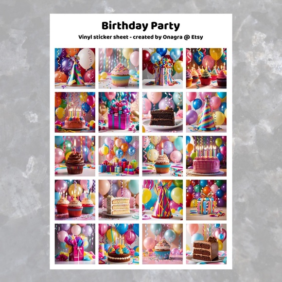 3 /💲20 Stickers! Happy Birthday stickers - Picture 2 of 3